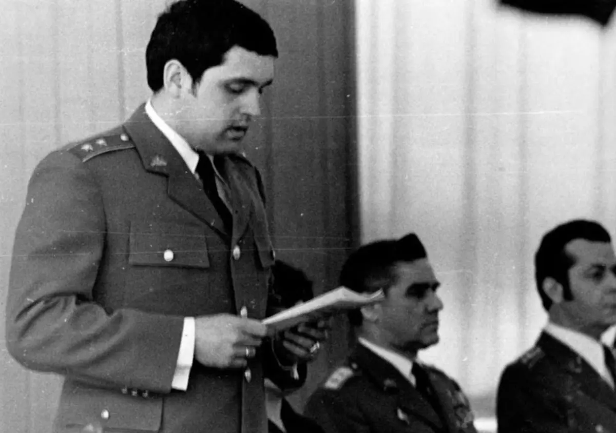 Dr Parádi József as a young officer in 1984